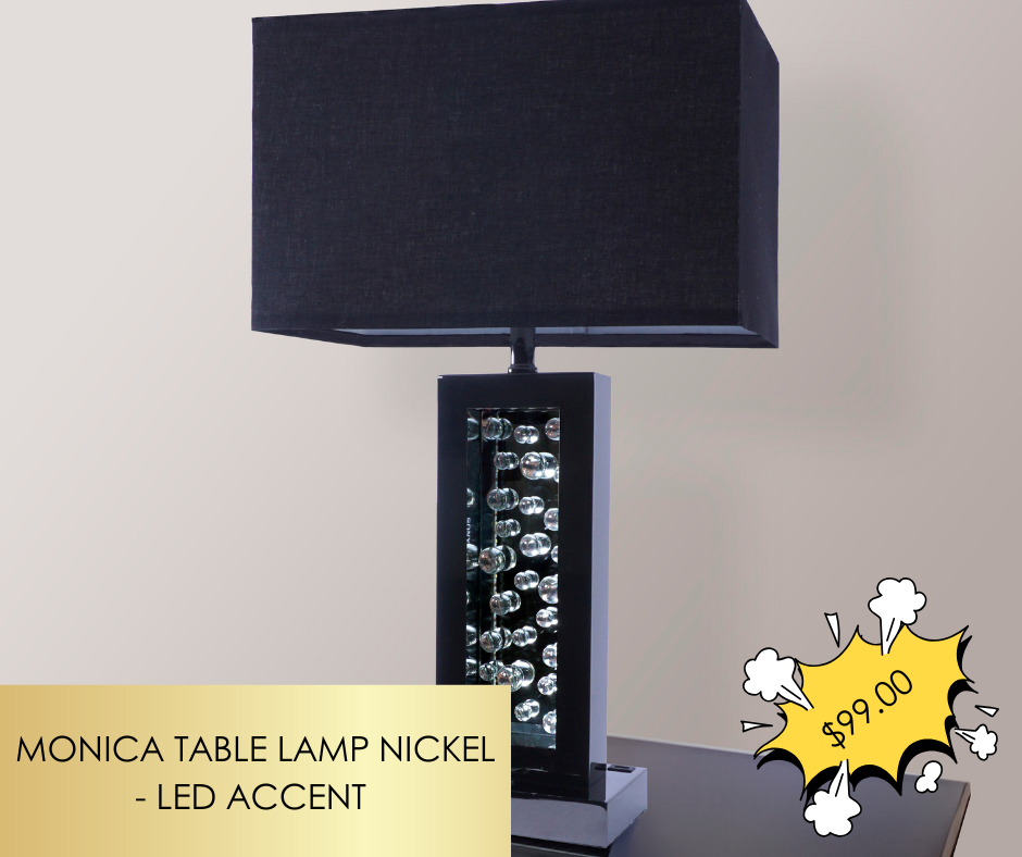 MONICA LAMP BLACK NICKEL - LED ACCENT