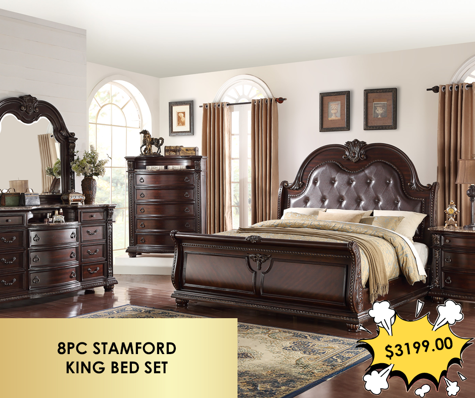 8PC STAMFORD KING BED SET