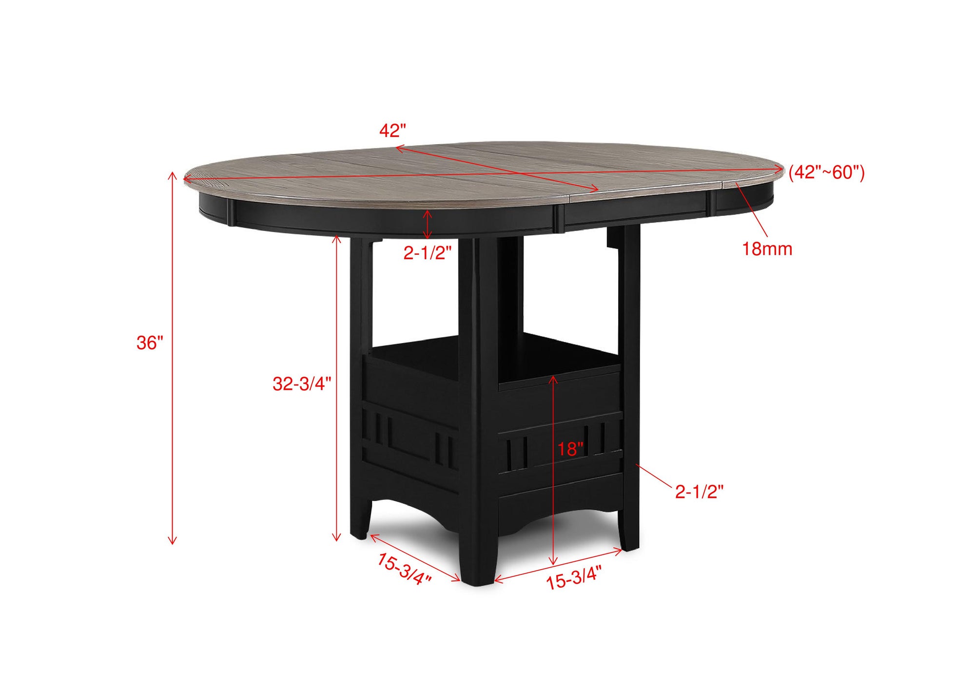 5PC ISABELLA COUNTER HEIGHT DINING SET