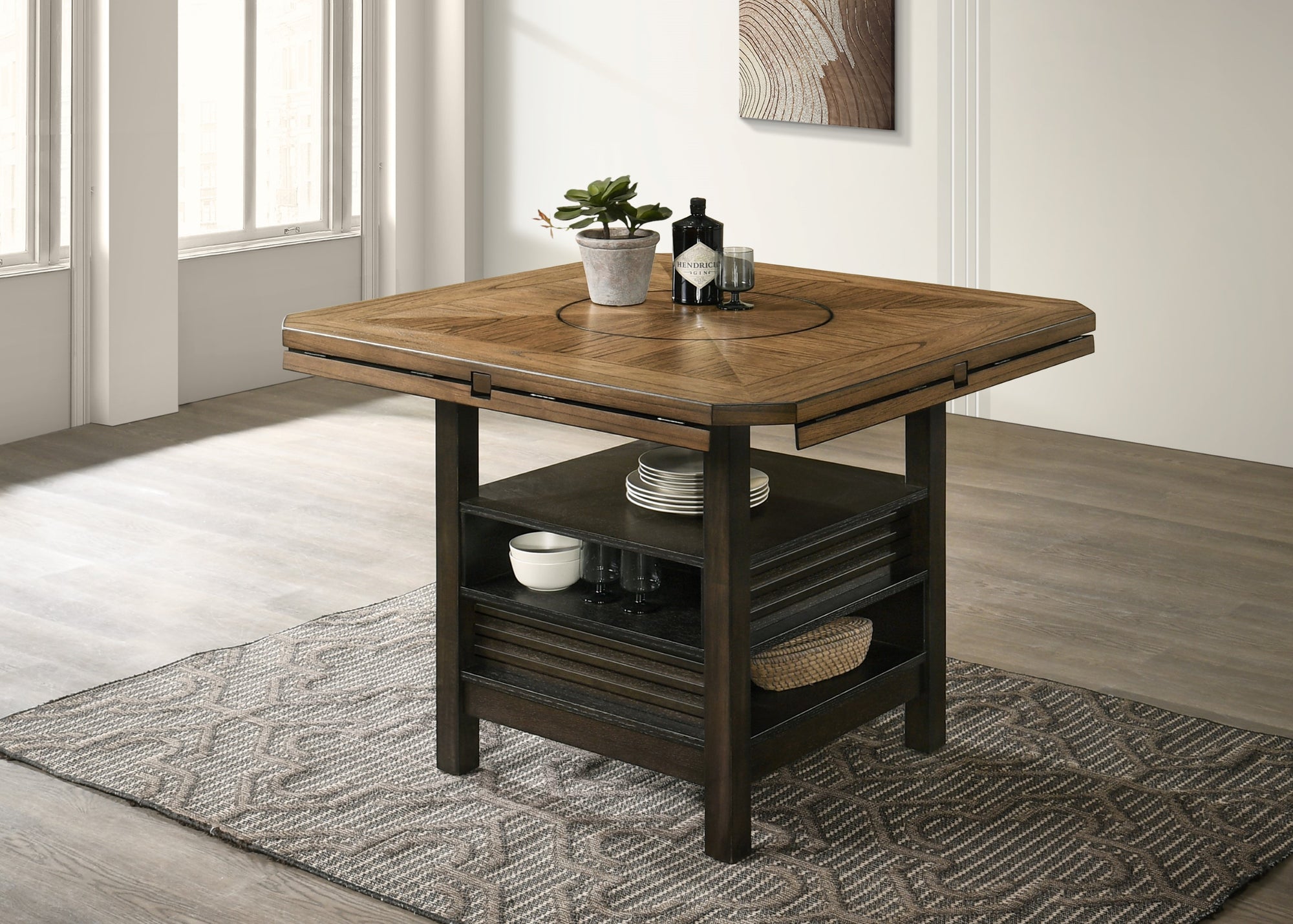 5PC OAKLY COUNTER HEIGHT TABLE SET