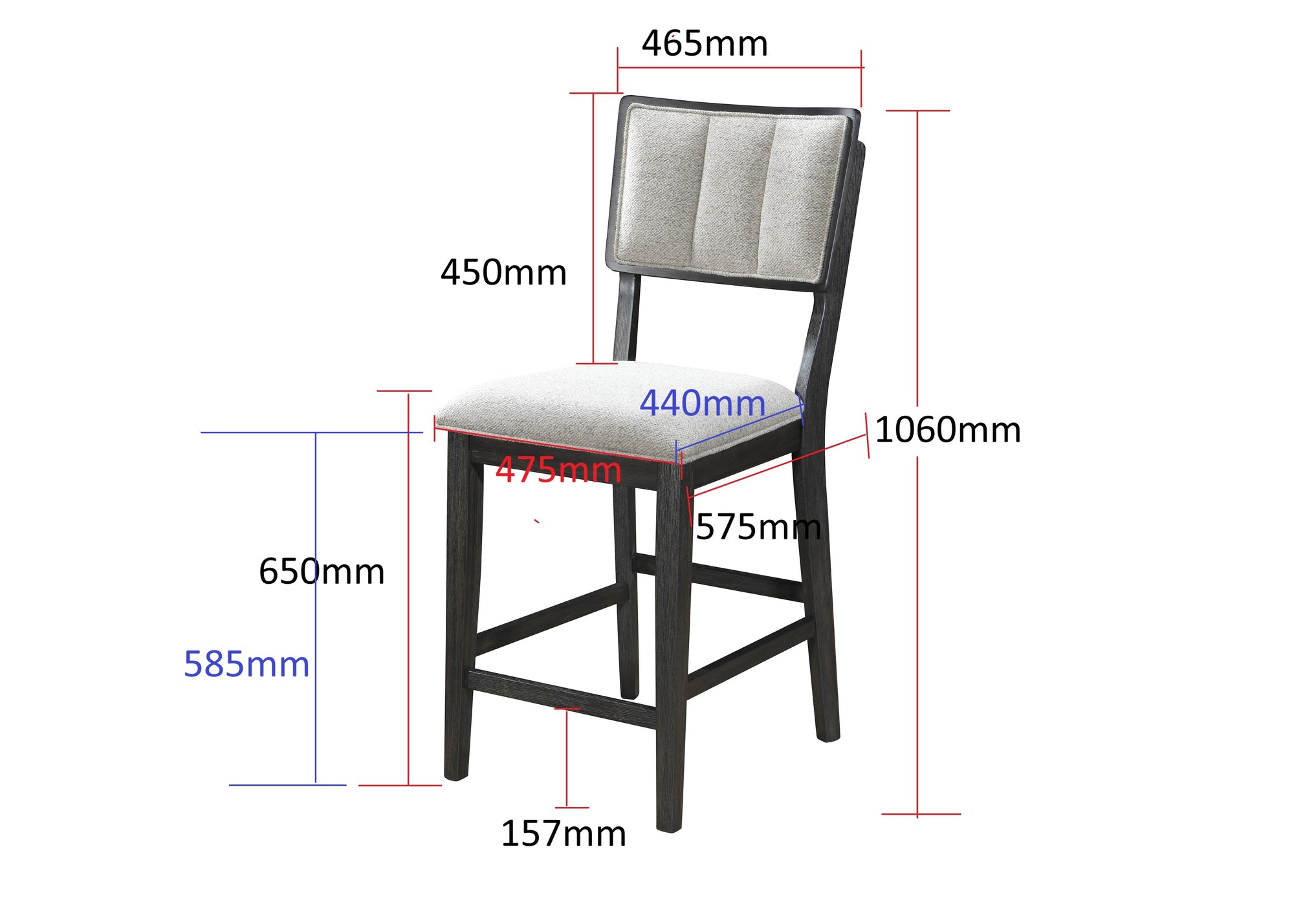 7PC CALVIN COUNTER HEIGHT TABLE SET