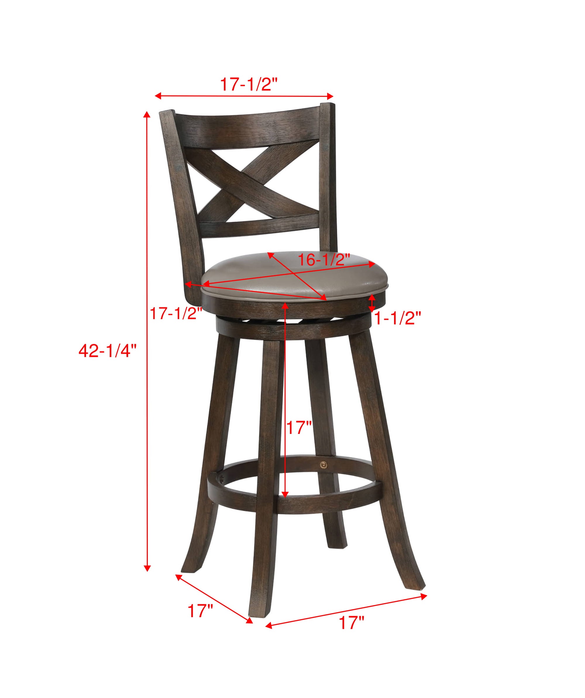 KIPPER SWIVEL STOOL DOVE K/D