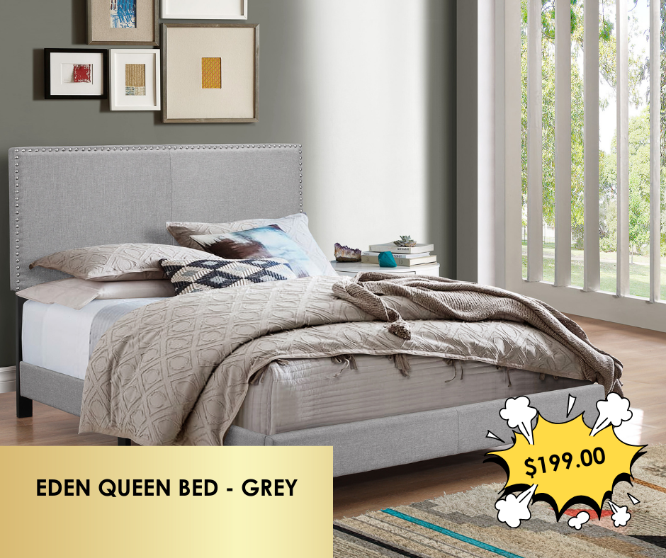 EDEN QUEEN BED - GREY