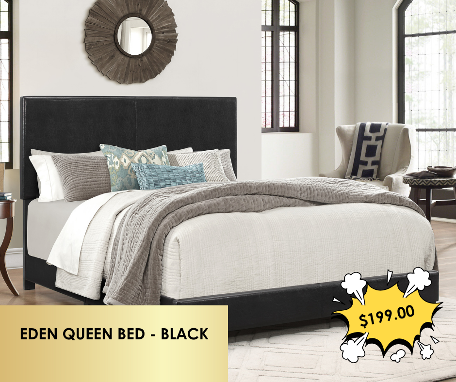 EDEN QUEEN BED - BLACK