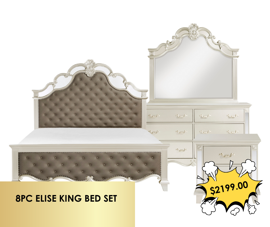 8PC ELISE KING BED SET