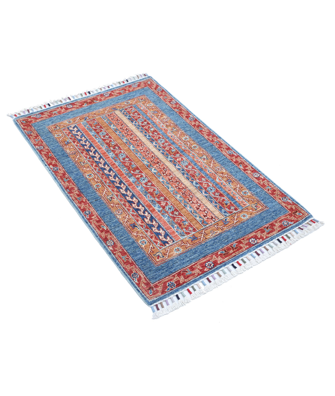 Hand Knotted Shaal Wool Rug - 2'7'' x 3'11'' 2'7'' x 3'11'' (78 X 118) / Multi / Multi