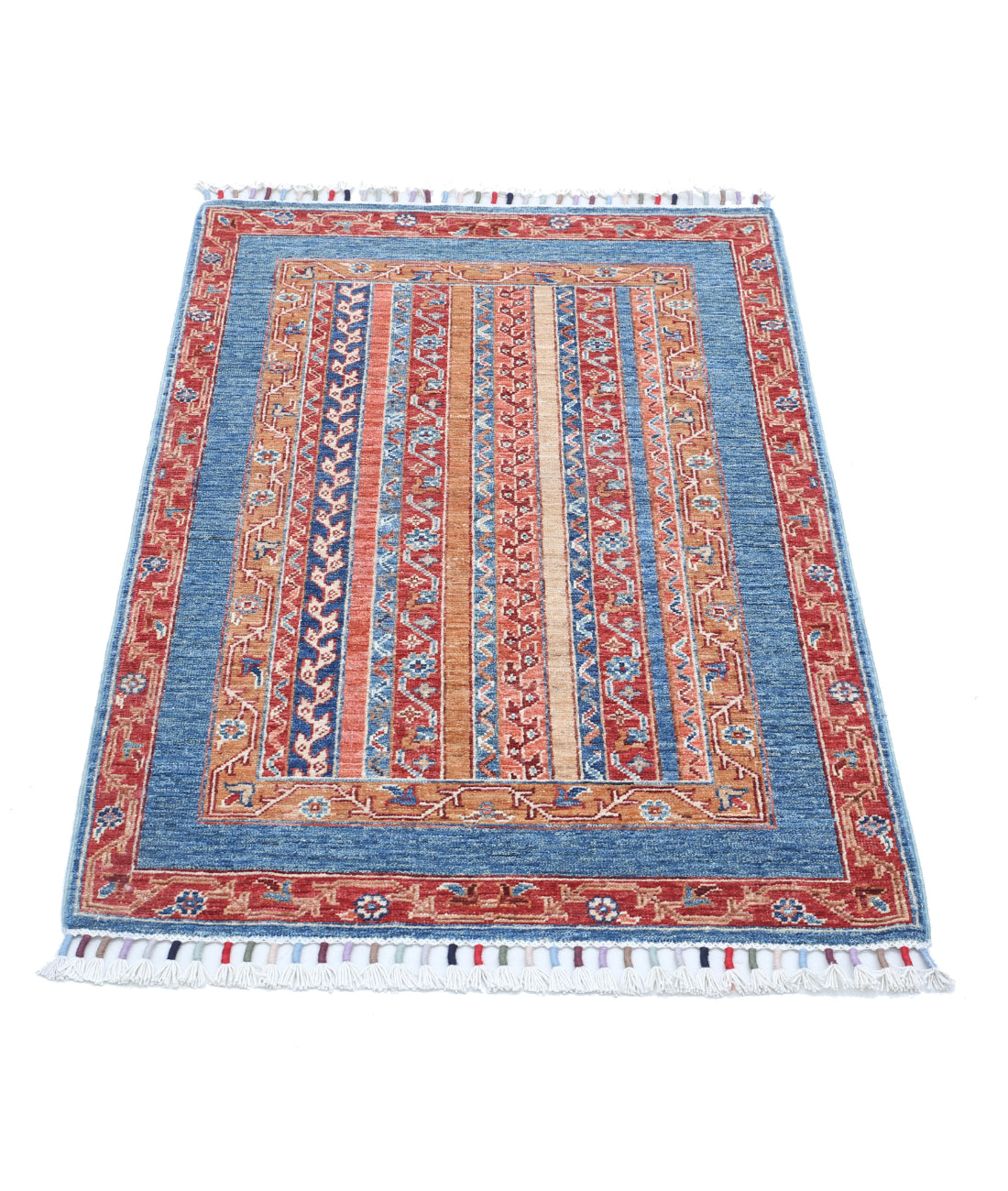 Hand Knotted Shaal Wool Rug - 2'7'' x 3'11'' 2'7'' x 3'11'' (78 X 118) / Multi / Multi