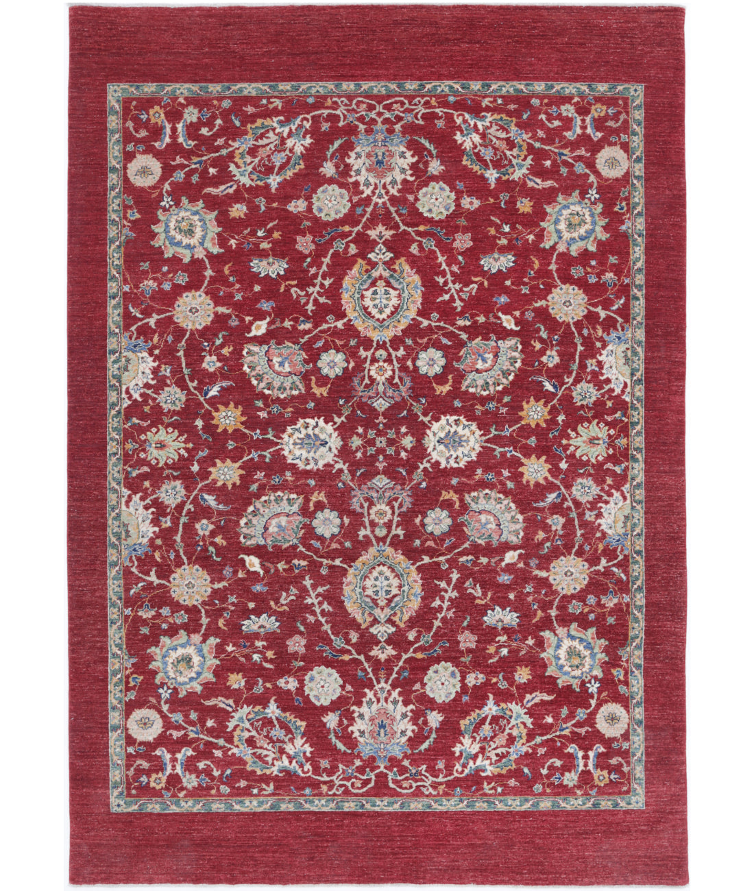 Hand Knotted Ziegler Farhan Wool Rug - 6'3'' x 9'1'' 6'3'' x 9'1'' (188 X 273) / Red / N/A