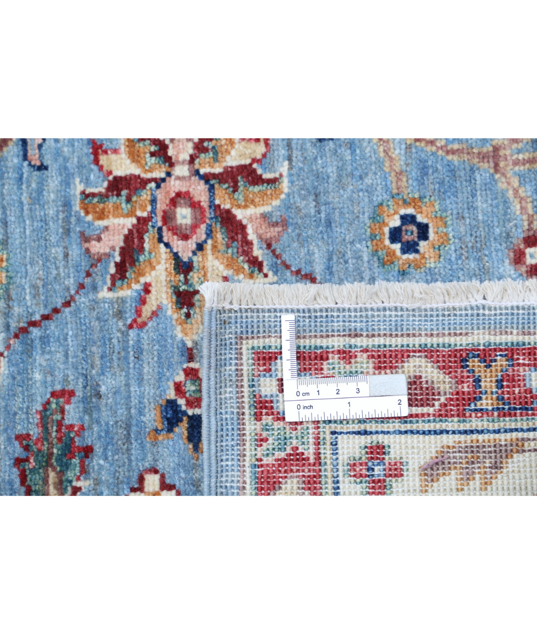 Hand Knotted Ziegler Farhan Wool Rug - 5'9'' x 7'9'' 5'9'' x 7'9'' (173 X 233) / Blue / Ivory