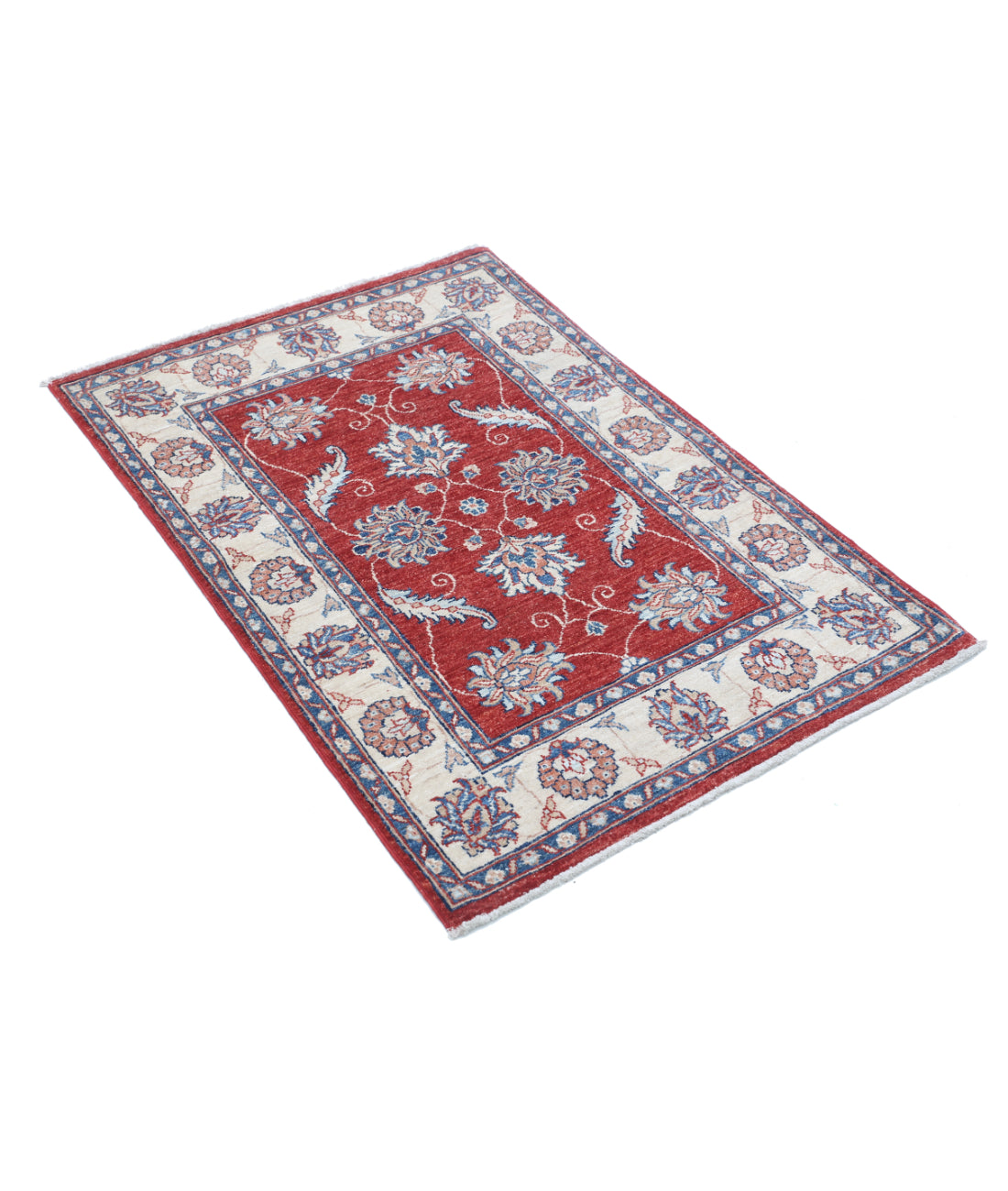 Hand Knotted Ziegler Farhan Wool Rug - 2'8'' x 3'10'' 2'8'' x 3'10'' (80 X 115) / Red / Ivory