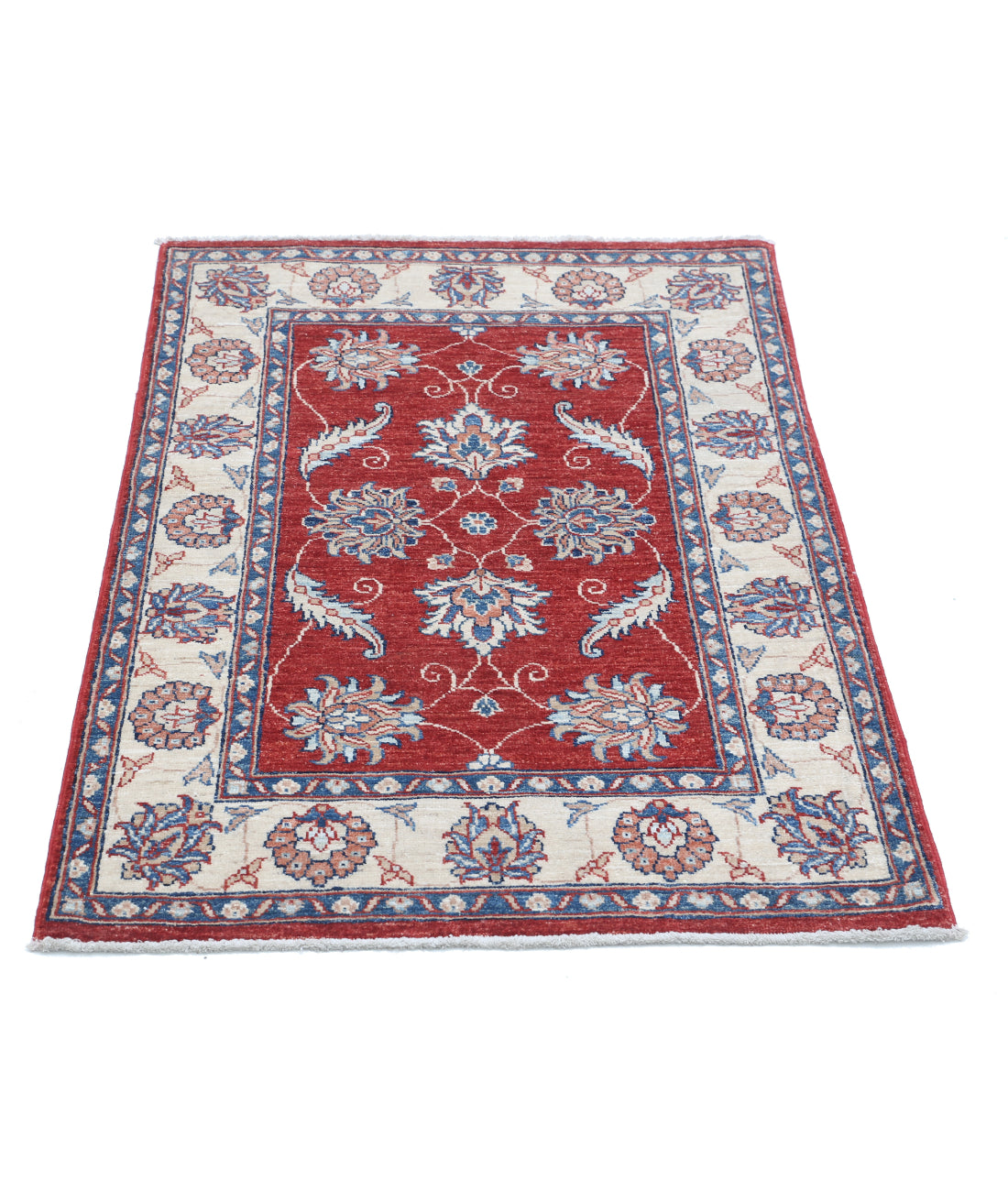 Hand Knotted Ziegler Farhan Wool Rug - 2'8'' x 3'10'' 2'8'' x 3'10'' (80 X 115) / Red / Ivory