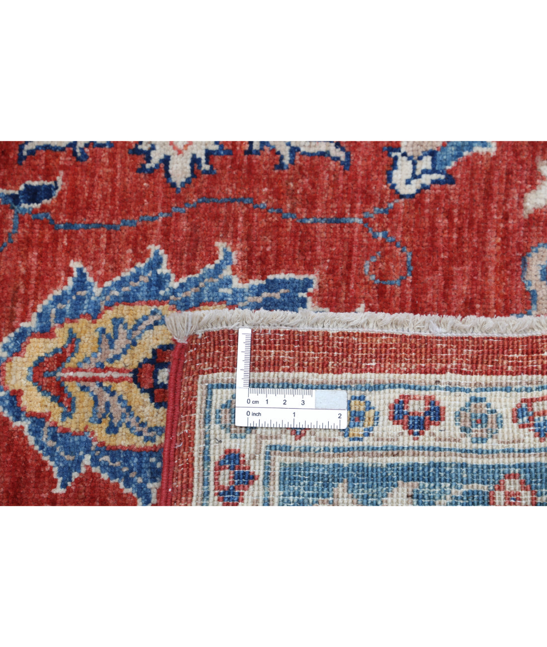 Hand Knotted Ziegler Farhan Wool Rug - 3'3'' x 5'0'' 3'3'' x 5'0'' (98 X 150) / Red / Blue