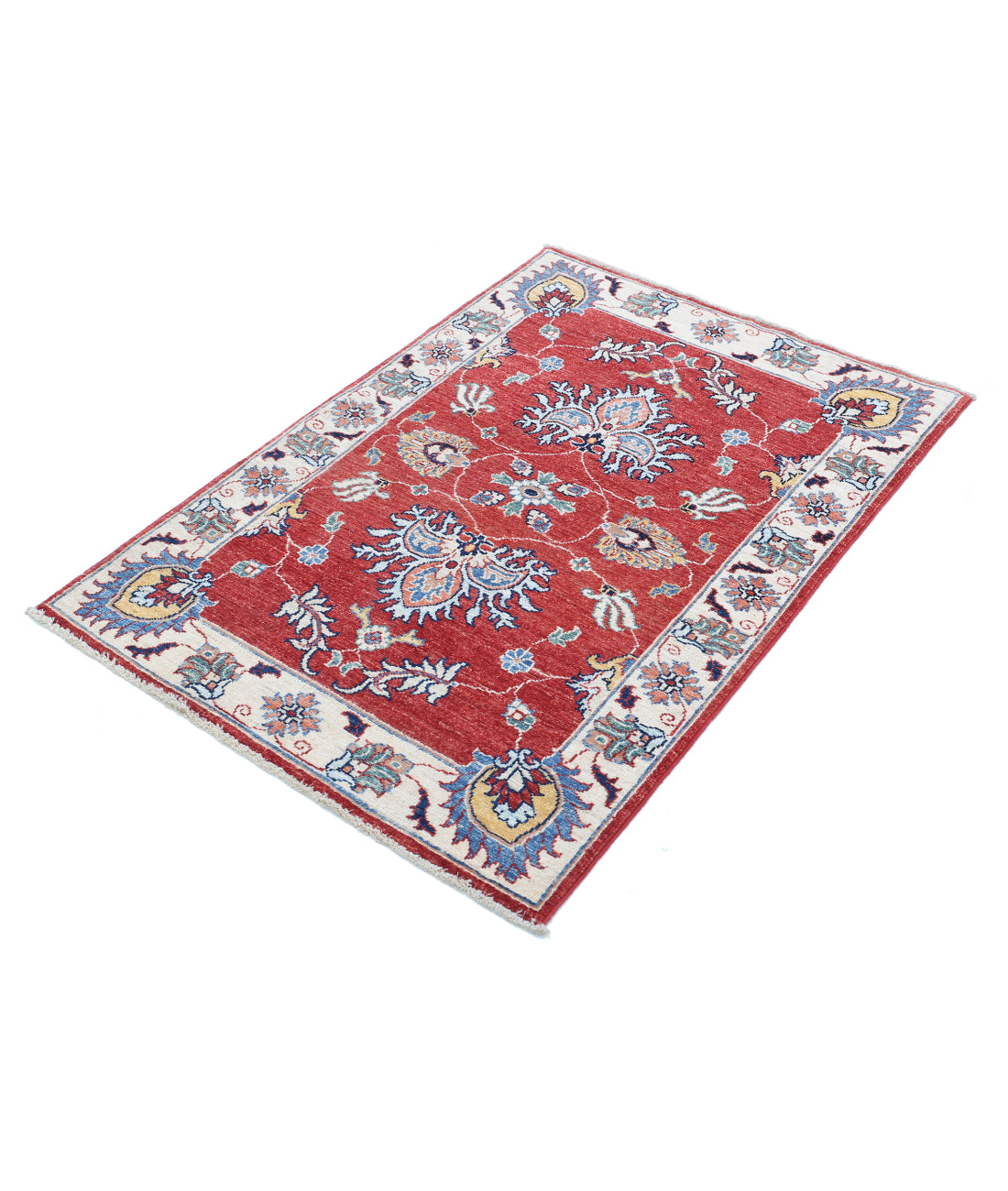 Hand Knotted Ziegler Farhan Wool Rug - 2'9'' x 3'10'' 2'9'' x 3'10'' (83 X 115) / Red / Ivory