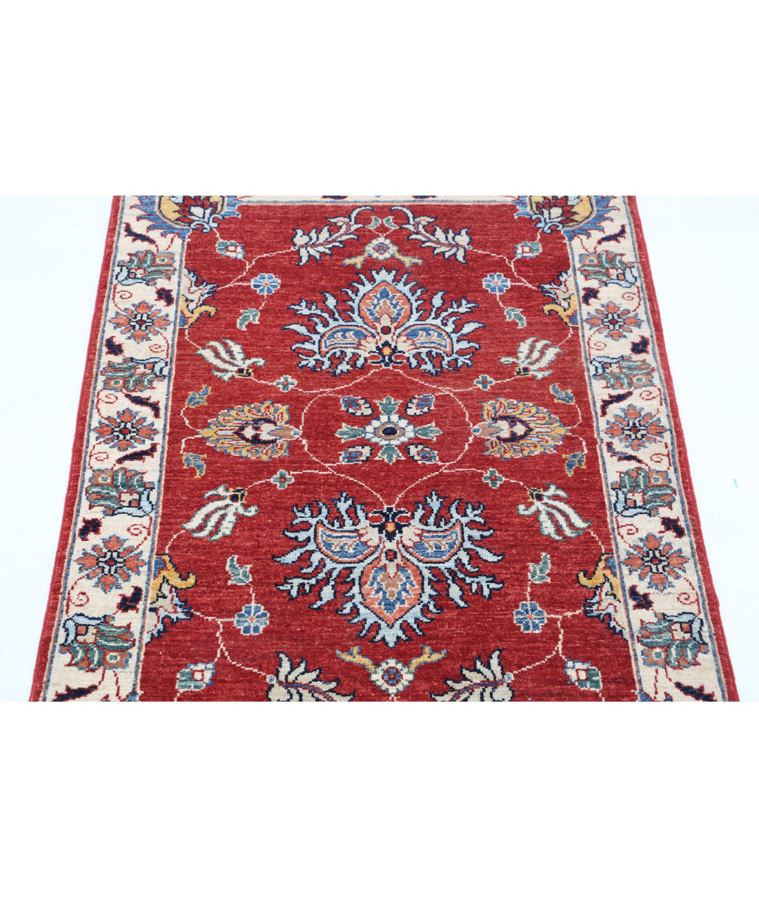 Hand Knotted Ziegler Farhan Wool Rug - 2'9'' x 3'10'' 2'9'' x 3'10'' (83 X 115) / Red / Ivory