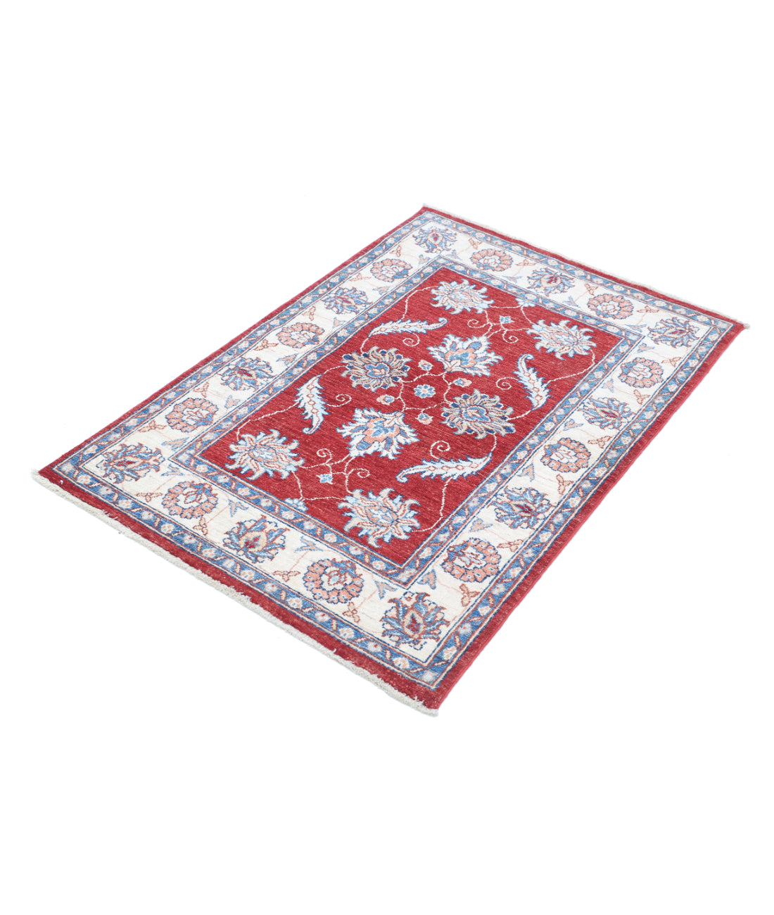 Hand Knotted Ziegler Farhan Wool Rug - 2'9'' x 4'0'' 2'9'' x 4'0'' (83 X 120) / Red / Ivory