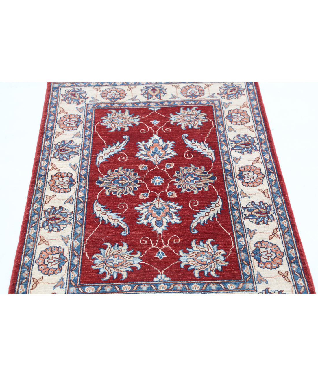 Hand Knotted Ziegler Farhan Wool Rug - 2'9'' x 4'0'' 2'9'' x 4'0'' (83 X 120) / Red / Ivory