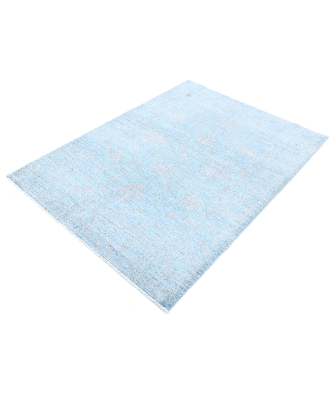 Hand Knotted Serenity Wool Rug - 4'1'' x 5'8'' 4'1'' x 5'8'' (123 X 170) / Blue / Charcoal