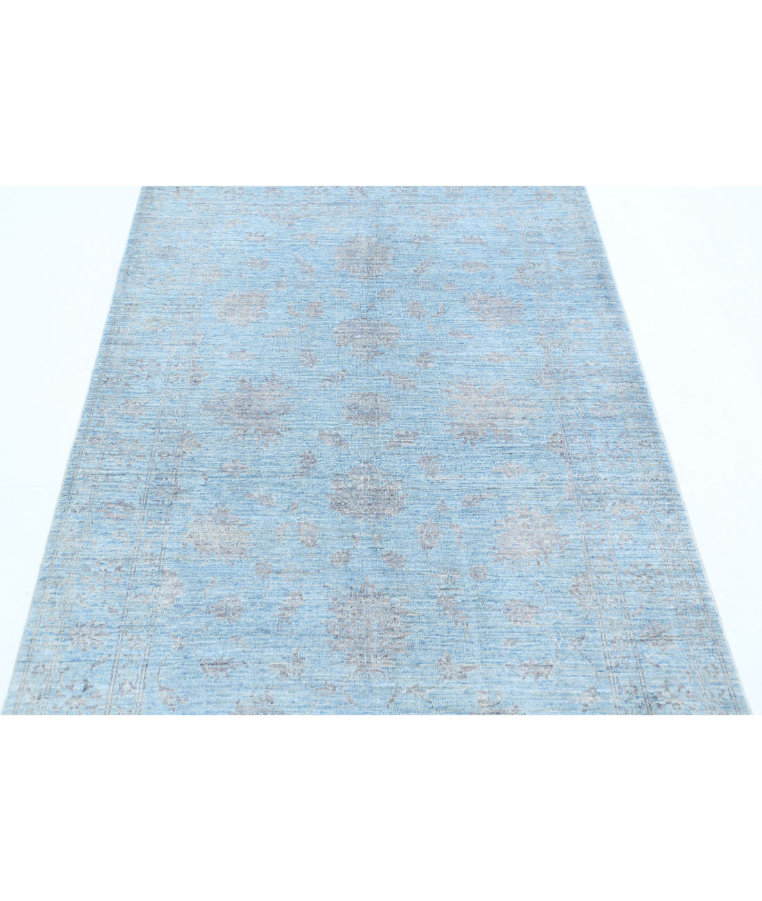 Hand Knotted Serenity Wool Rug - 4'1'' x 5'8'' 4'1'' x 5'8'' (123 X 170) / Blue / Charcoal