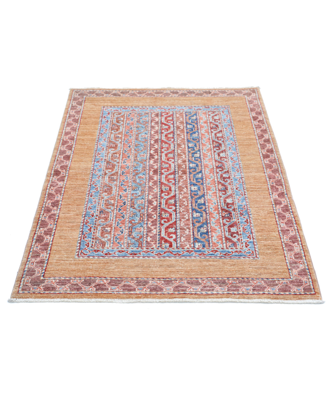 Hand Knotted Shaal Wool Rug - 3'4'' x 4'9'' 3'4'' x 4'9'' (100 X 143) / Multi / Multi