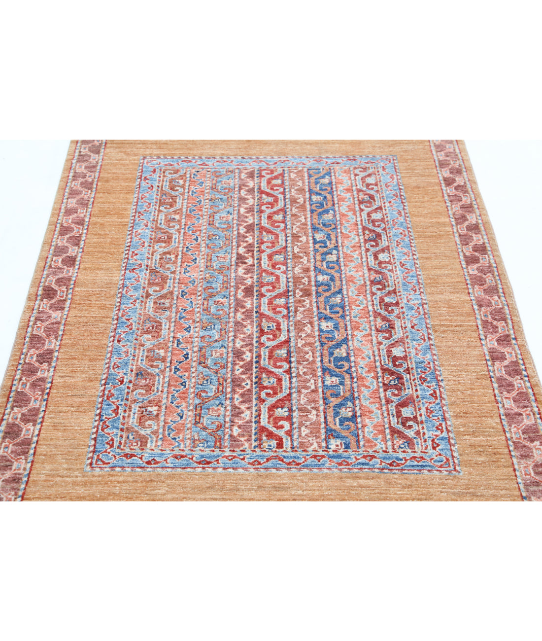 Hand Knotted Shaal Wool Rug - 3'4'' x 4'9'' 3'4'' x 4'9'' (100 X 143) / Multi / Multi