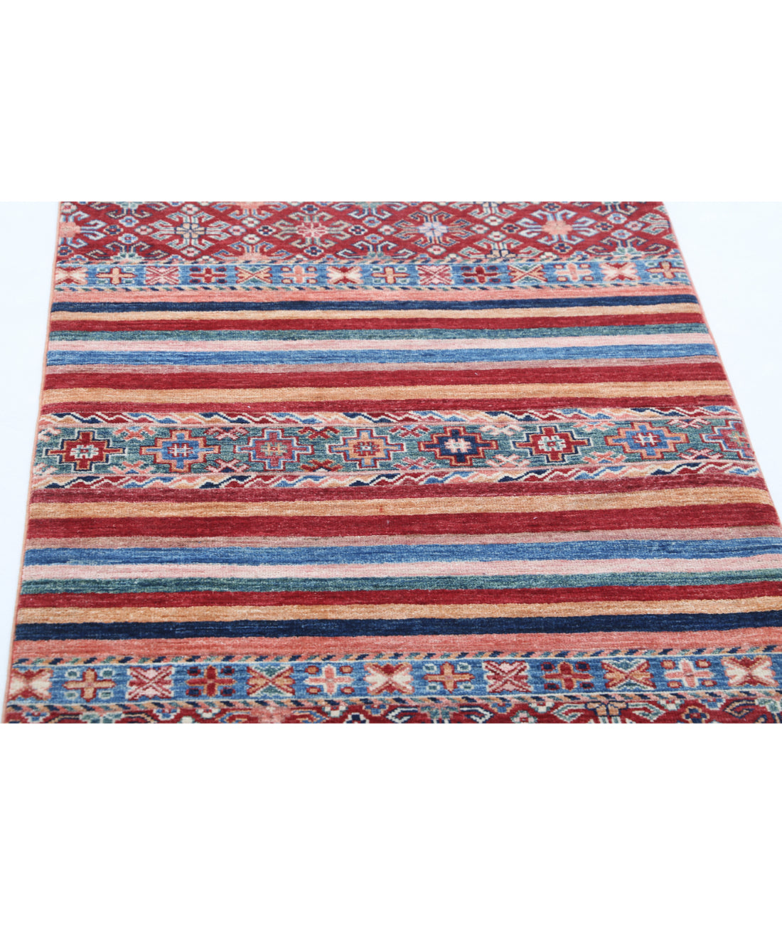 Hand Knotted Khurjeen Wool Rug - 2'9'' x 4'1'' 2'9'' x 4'1'' (83 X 123) / Multi / Multi