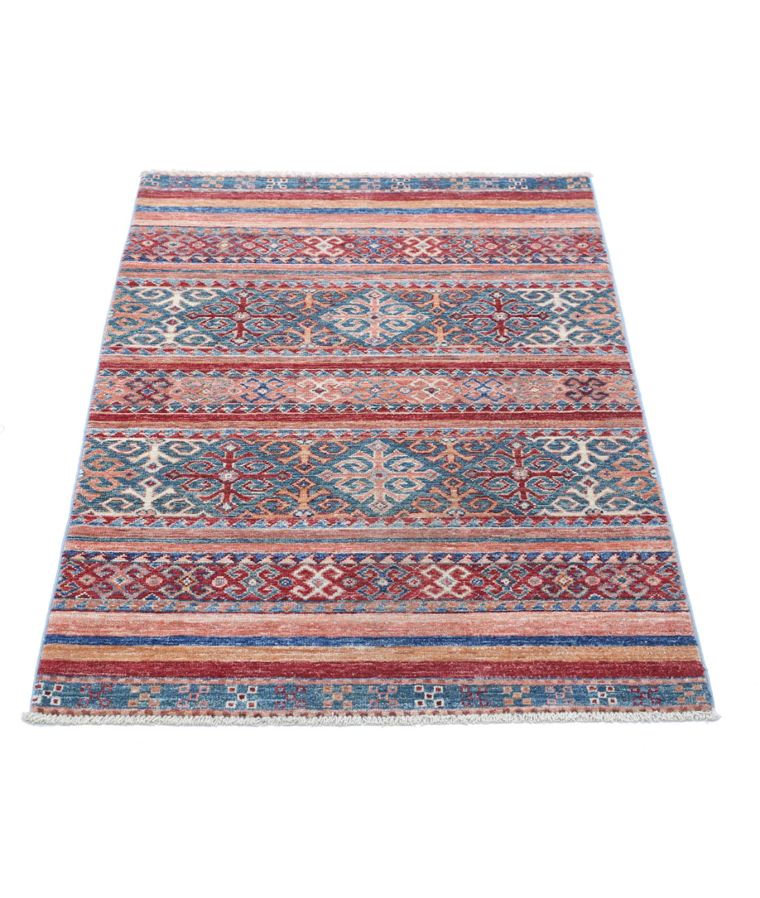 Hand Knotted Khurjeen Wool Rug - 2'9'' x 3'10'' 2'9'' x 3'10'' (83 X 115) / Multi / Multi