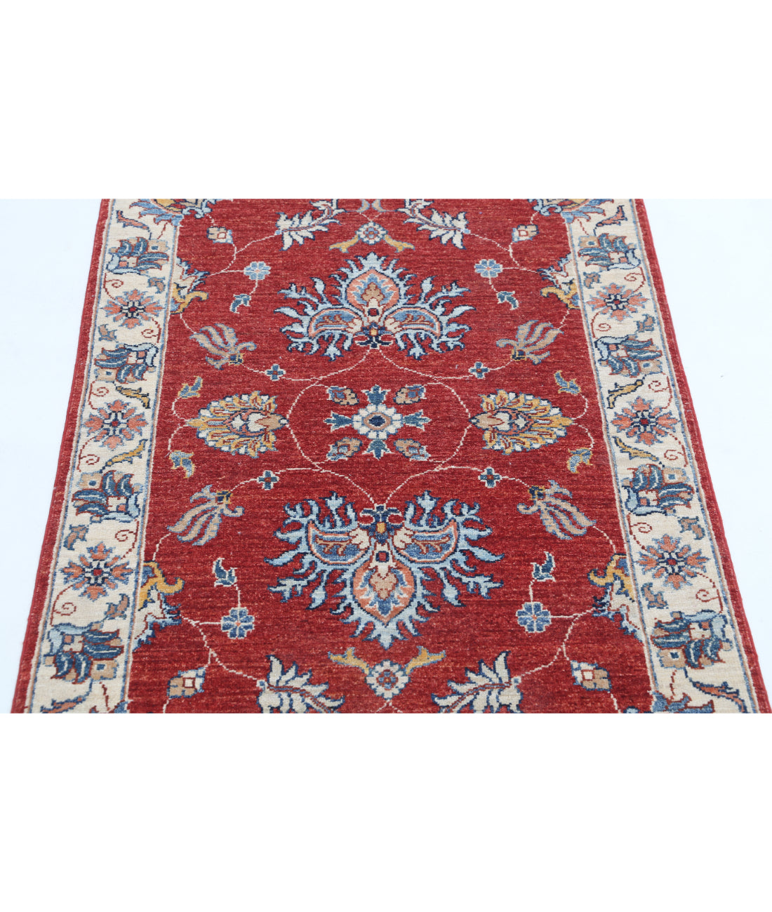 Hand Knotted Ziegler Farhan Wool Rug - 2'9'' x 4'0'' 2'9'' x 4'0'' (83 X 120) / Red / Ivory