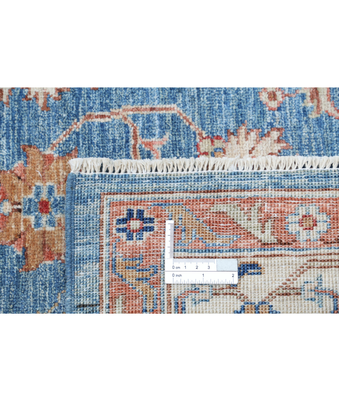 Hand Knotted Ziegler Farhan Wool Rug - 6'7'' x 9'5'' 6'7'' x 9'5'' (198 X 283) / Blue / Ivory