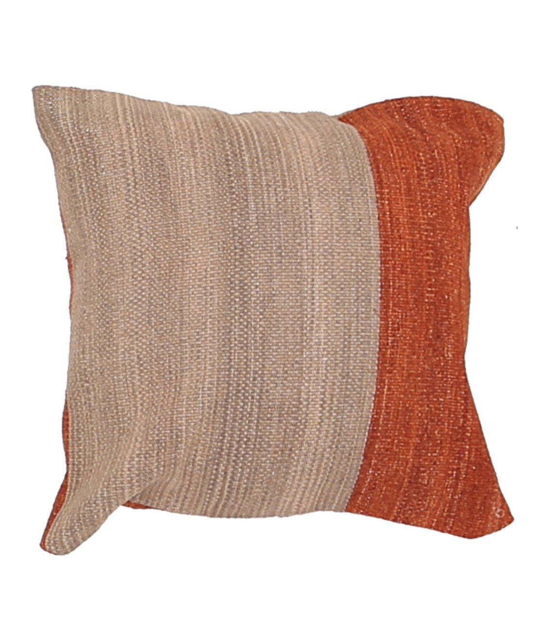 Hand Made Modern Stripe Wool & Cotton Pillow - 1'4'' x 1'4'' 1'4'' x 1'4'' (40 X 40) / Multi / Multi