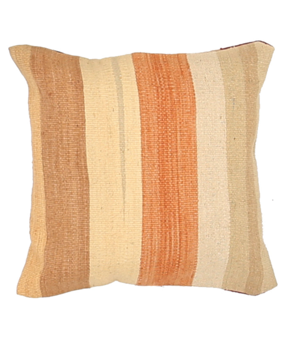 Hand Made Modern Stripe Wool &amp; Cotton Pillow - 1&#39;4&#39;&#39; x 1&#39;4&#39;&#39; 1&#39;4&#39;&#39; x 1&#39;4&#39;&#39; (40 X 40) / Multi / Multi