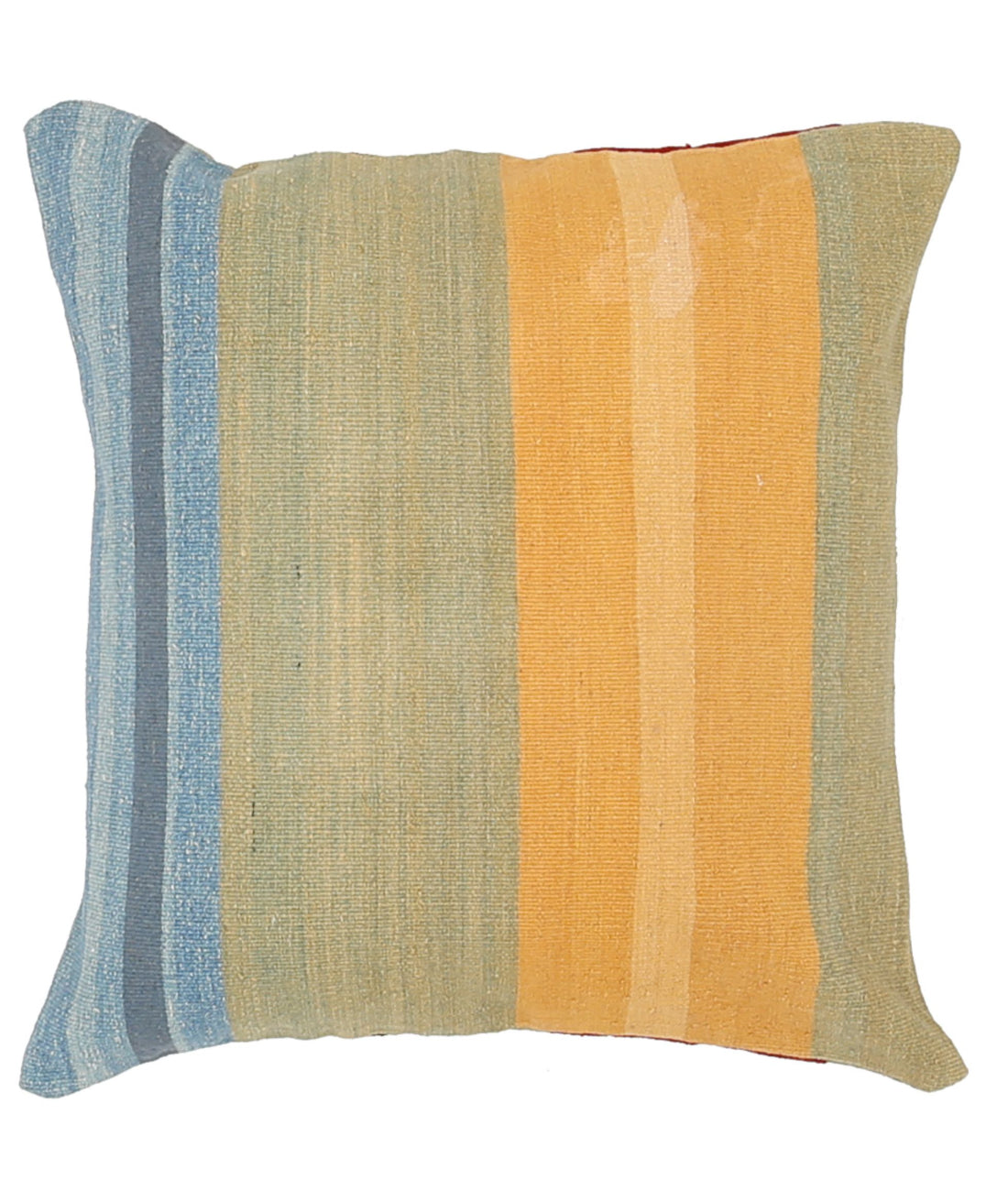 Hand Made Modern Stripe Wool &amp; Cotton Pillow - 2&#39;2&#39;&#39; x 2&#39;2&#39;&#39; 2&#39;2&#39;&#39; x 2&#39;2&#39;&#39; (65 X 65) / Multi / Multi