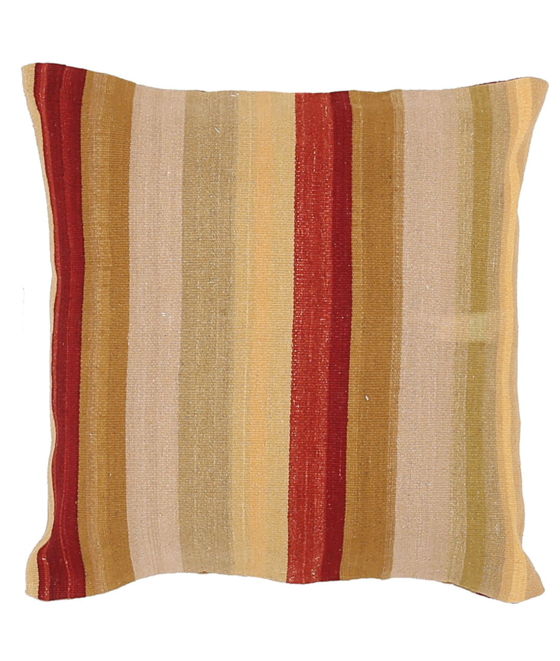 Hand Made Modern Stripe Wool &amp; Cotton Pillow - 2&#39;2&#39;&#39; x 2&#39;2&#39;&#39; 2&#39;2&#39;&#39; x 2&#39;2&#39;&#39; (65 X 65) / Multi / Multi