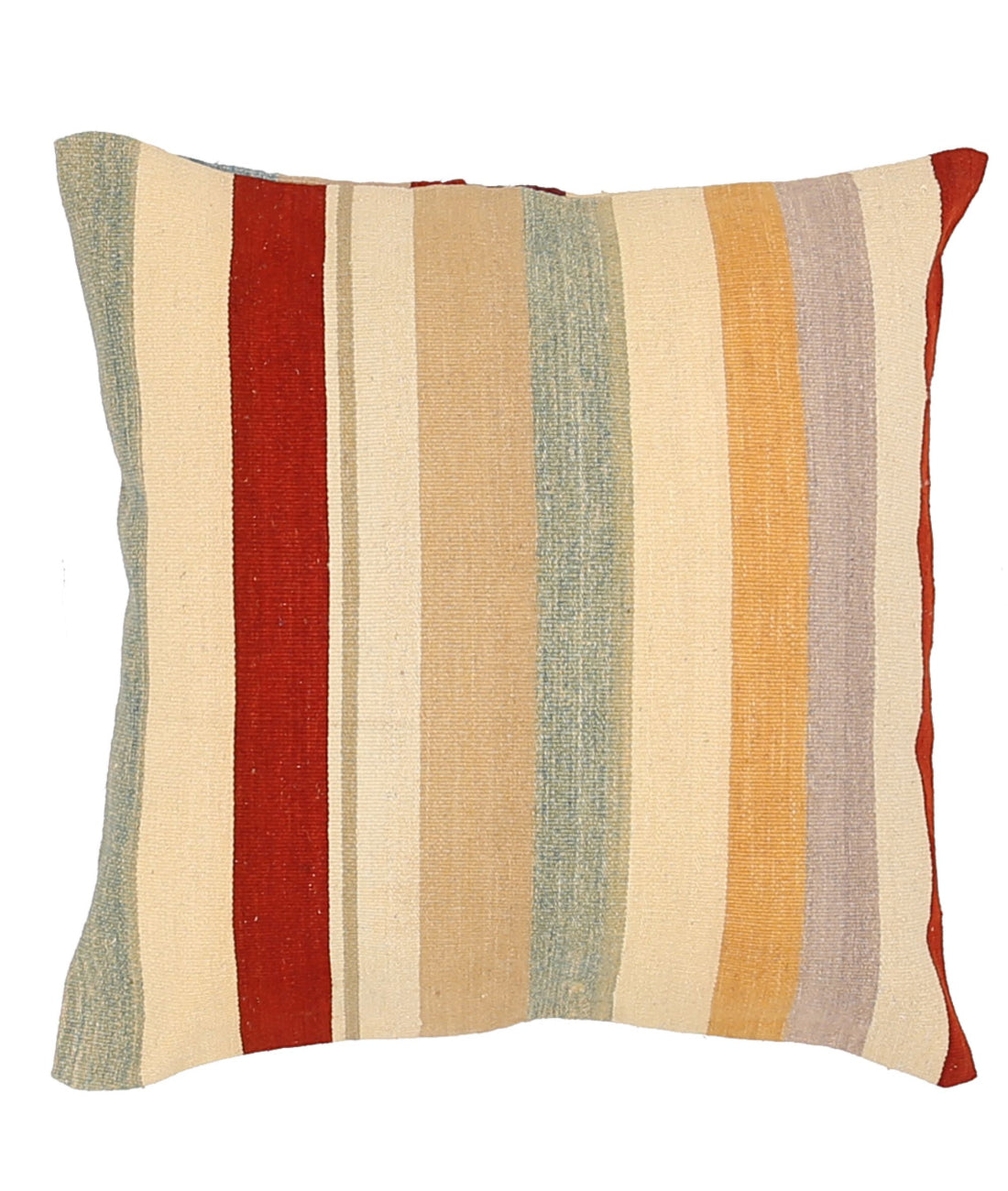 Hand Made Modern Stripe Wool &amp; Cotton Pillow - 2&#39;2&#39;&#39; x 2&#39;2&#39;&#39; 2&#39;2&#39;&#39; x 2&#39;2&#39;&#39; (65 X 65) / Multi / Multi