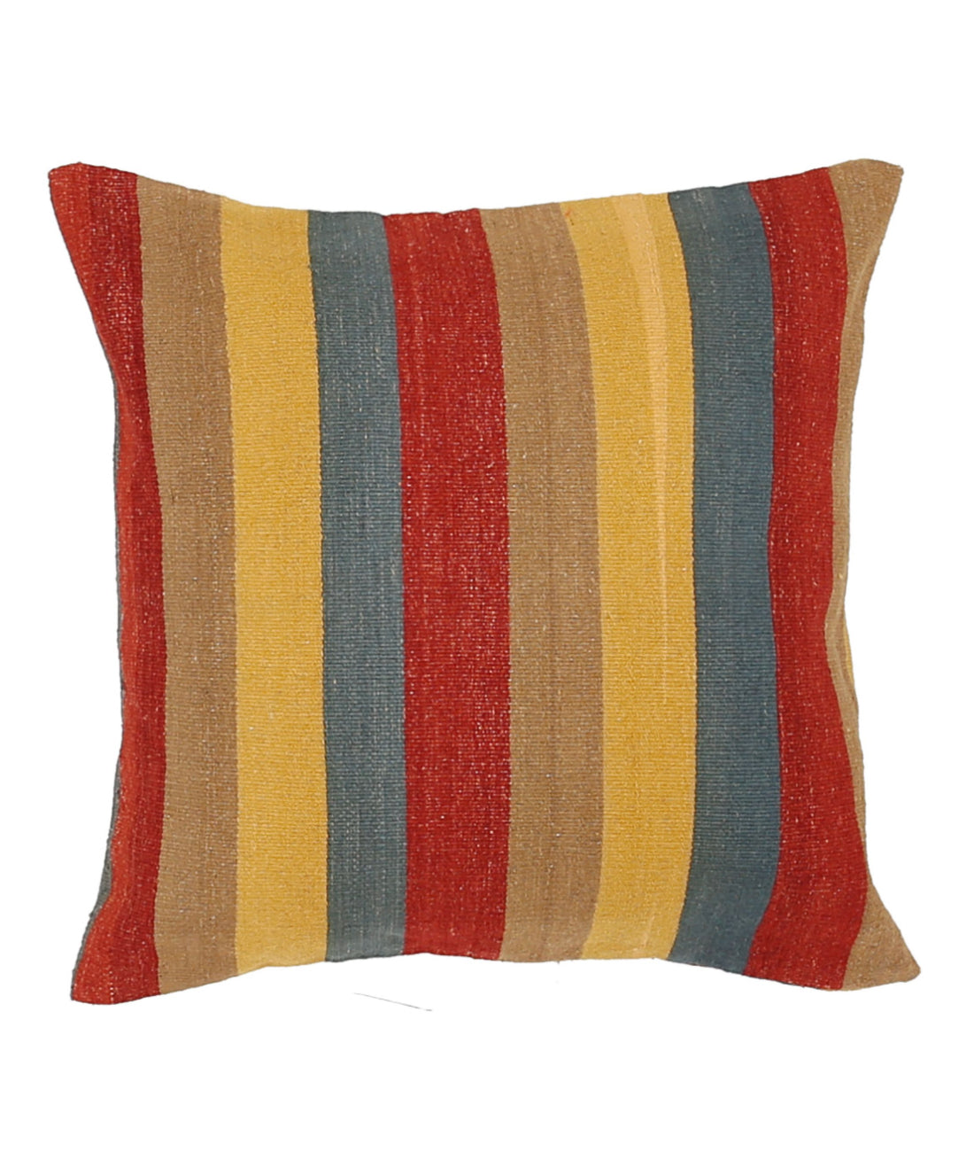 Hand Made Modern Stripe Wool &amp; Cotton Pillow - 2&#39;2&#39;&#39; x 2&#39;2&#39;&#39; 2&#39;2&#39;&#39; x 2&#39;2&#39;&#39; (65 X 65) / Multi / Multi