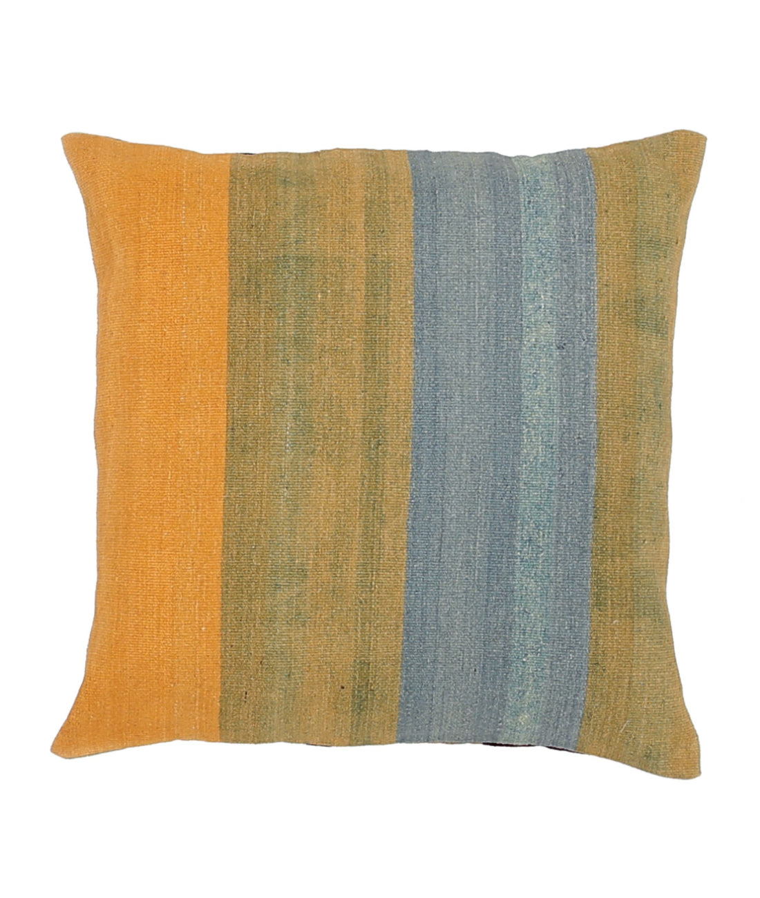 Hand Made Modern Stripe Wool & Cotton Pillow - 2'2'' x 2'2'' 2'2'' x 2'2'' (65 X 65) / Multi / Multi