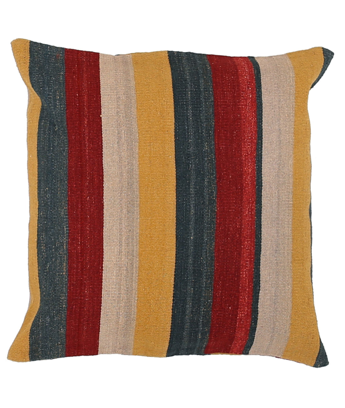 Hand Made Modern Stripe Wool &amp; Cotton Pillow - 2&#39;2&#39;&#39; x 2&#39;2&#39;&#39; 2&#39;2&#39;&#39; x 2&#39;2&#39;&#39; (65 X 65) / Multi / Multi