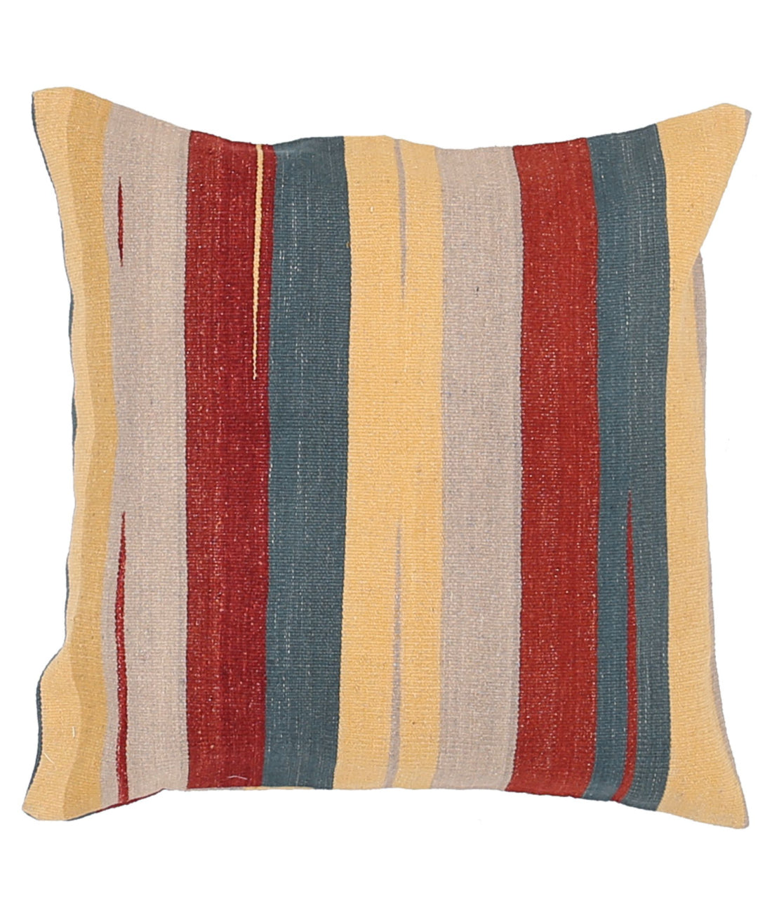 Hand Made Modern Stripe Wool &amp; Cotton Pillow - 2&#39;2&#39;&#39; x 2&#39;2&#39;&#39; 2&#39;2&#39;&#39; x 2&#39;2&#39;&#39; (65 X 65) / Multi / Multi