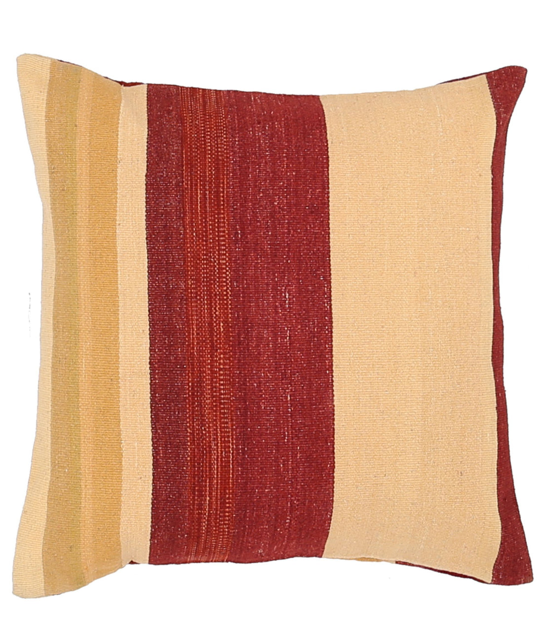 Hand Made Modern Stripe Wool & Cotton Pillow - 2'2'' x 2'2'' 2'2'' x 2'2'' (65 X 65) / Multi / Multi