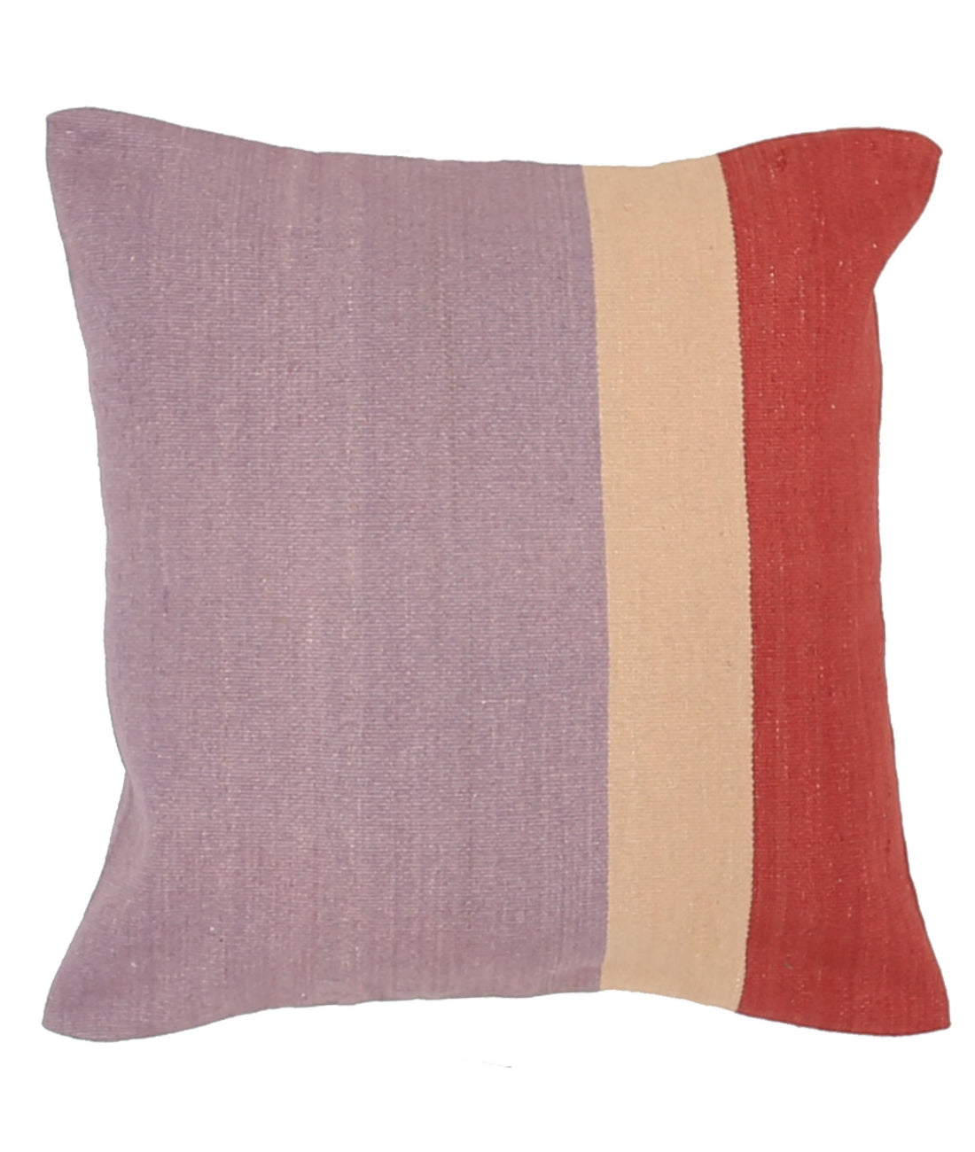 Hand Made Modern Stripe Wool &amp; Cotton Pillow - 2&#39;2&#39;&#39; x 2&#39;2&#39;&#39; 2&#39;2&#39;&#39; x 2&#39;2&#39;&#39; (65 X 65) / Multi / Multi