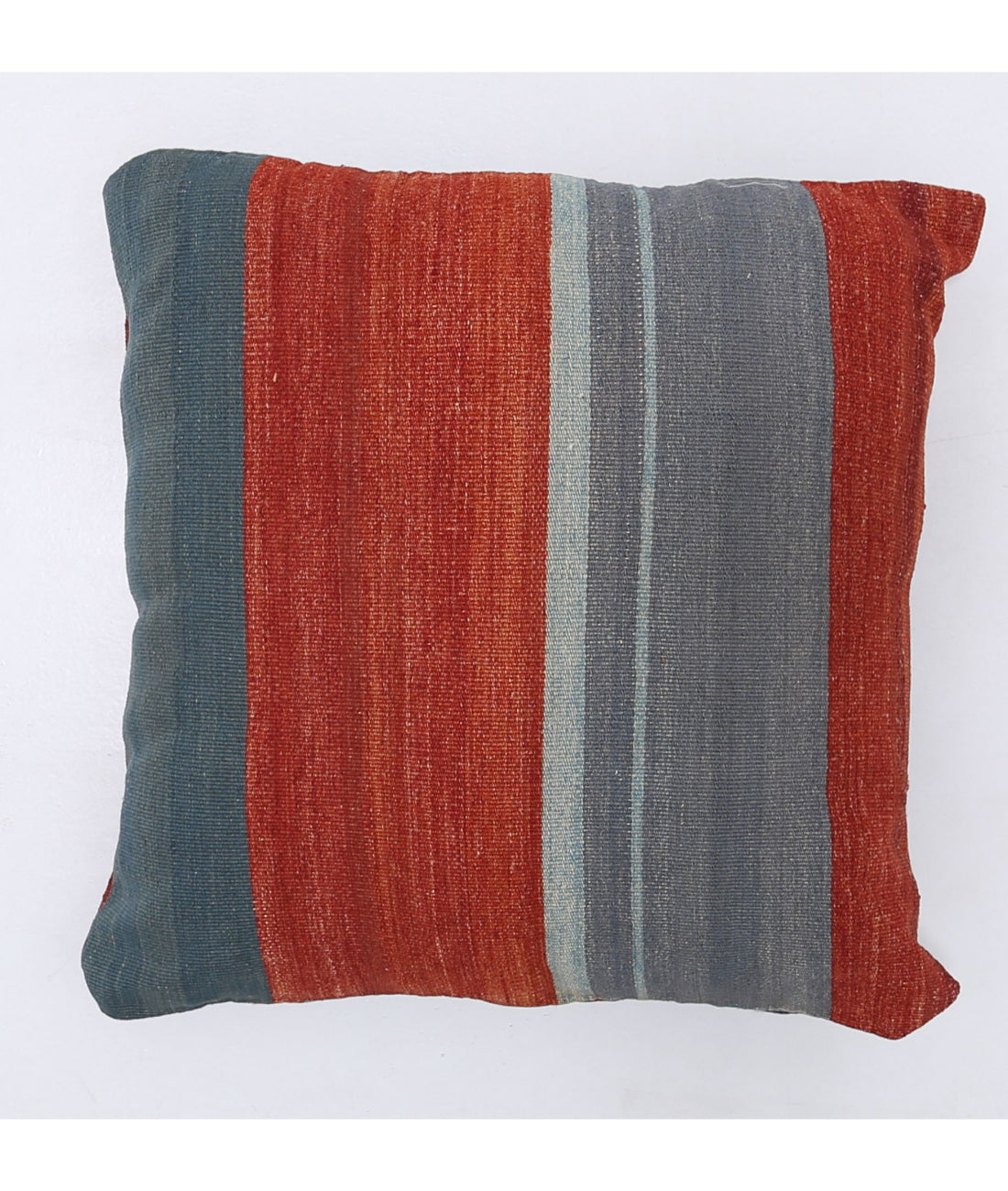 Hand Made Modern Stripe Wool & Cotton Pillow - 2'2'' x 2'2'' 2'2'' x 2'2'' (65 X 65) / Multi / Multi