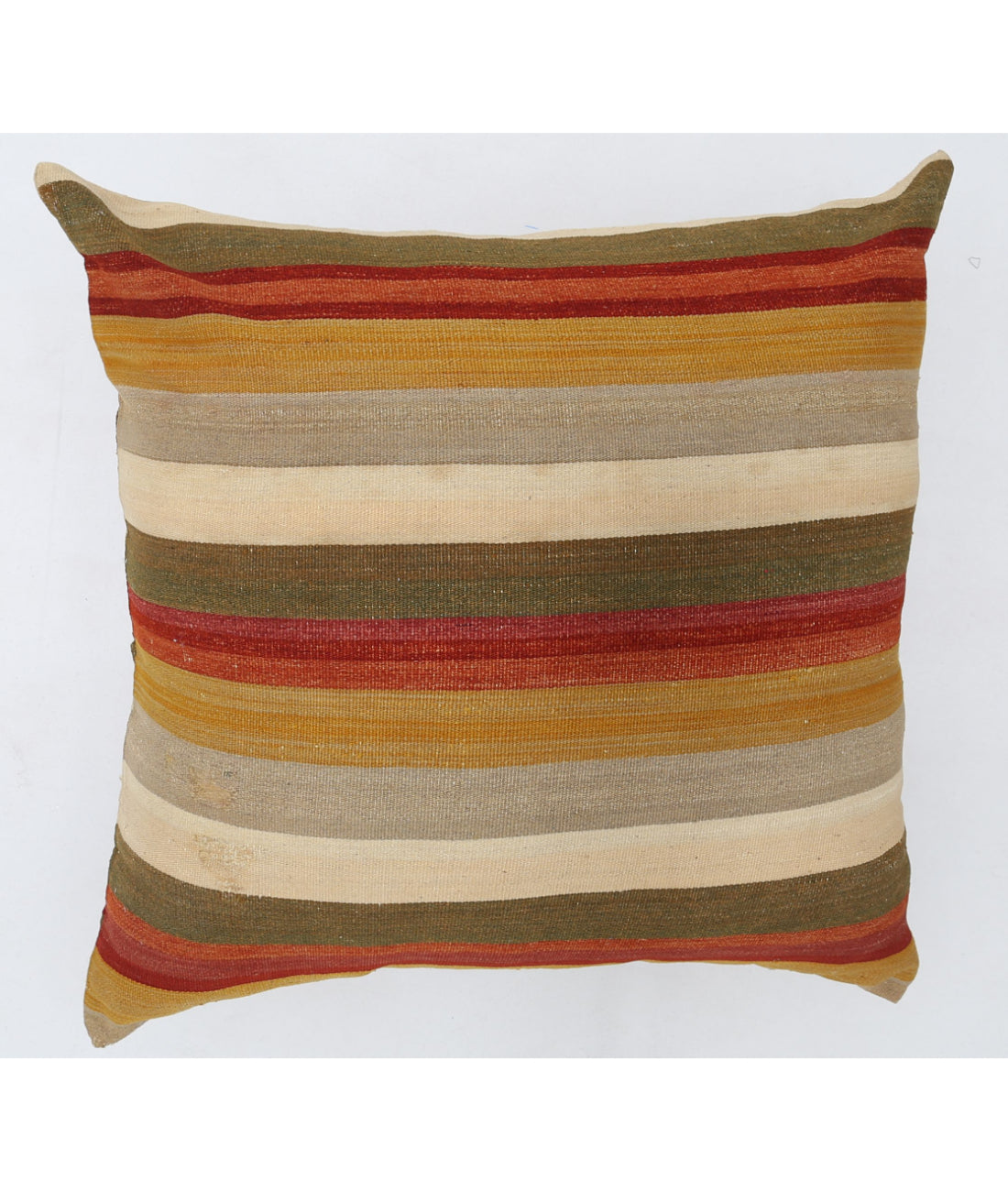 Hand Made Modern Stripe Wool &amp; Cotton Pillow - 3&#39;0&#39;&#39; x 3&#39;0&#39;&#39; 3&#39;0&#39;&#39; x 3&#39;0&#39;&#39; (65 X 65) / Multi / Multi