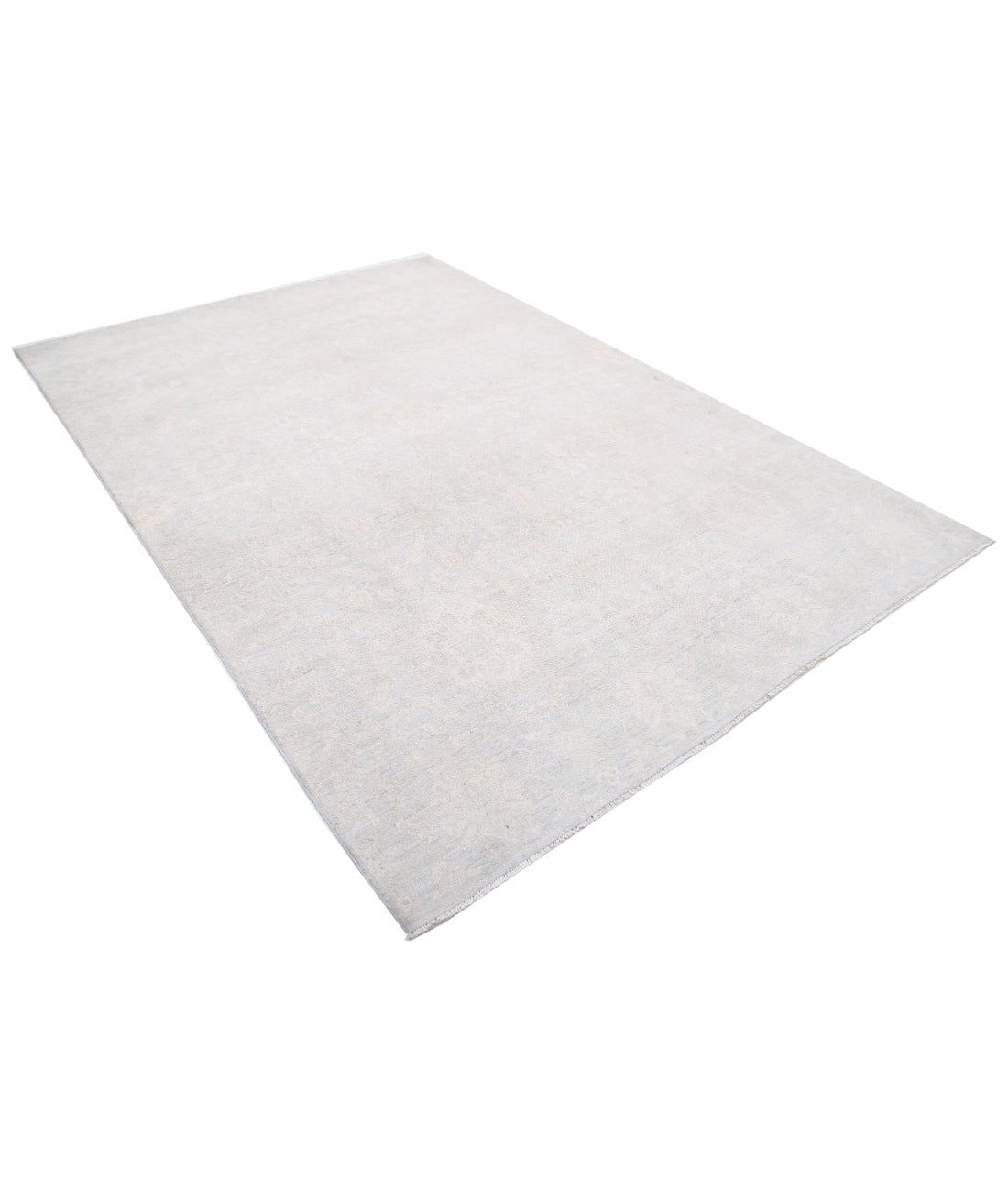 Hand Knotted Artemix Wool Rug - 6'8'' x 9'6'' 6'8'' x 9'6'' (200 X 285) / Grey / Ivory