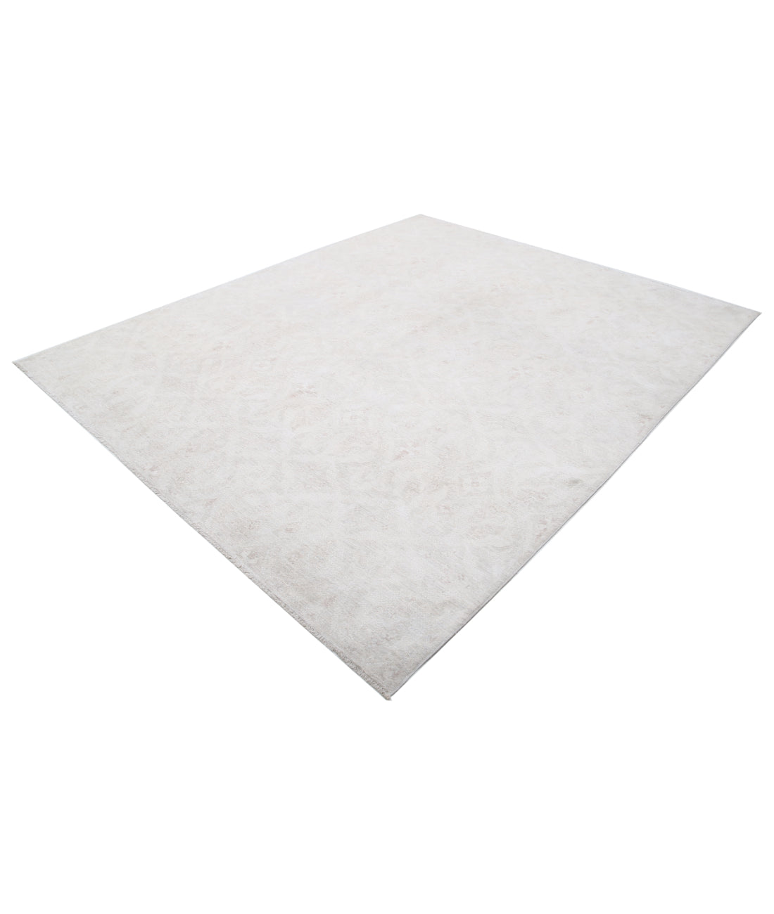 Hand Knotted Artemix Wool Rug - 8'1'' x 9'9'' 8'1'' x 9'9'' (243 X 293) / Ivory / Ivory