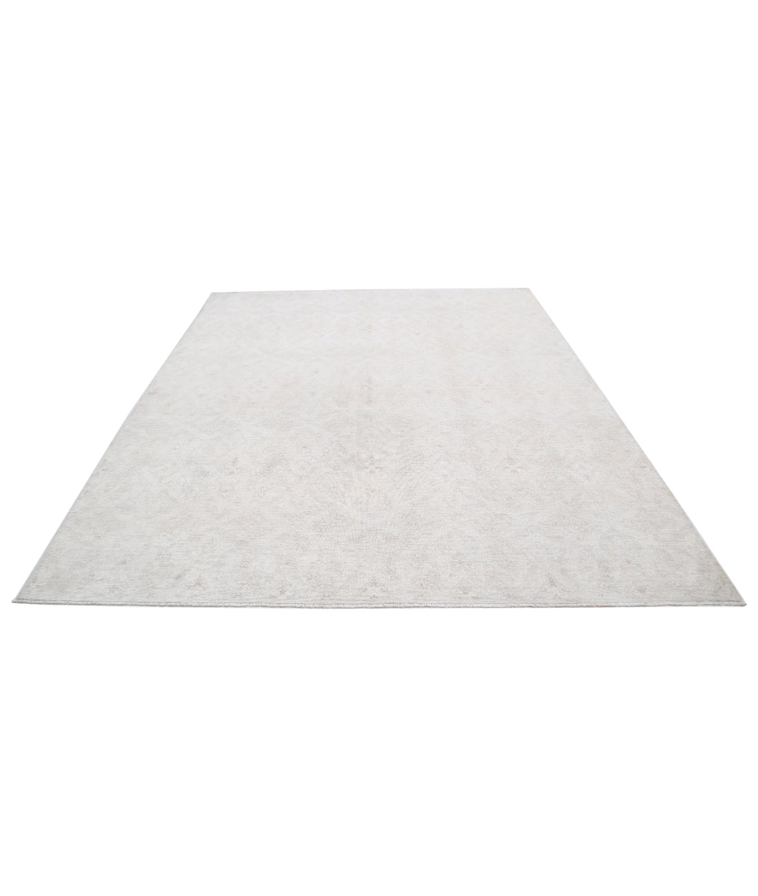 Hand Knotted Artemix Wool Rug - 8'1'' x 9'9'' 8'1'' x 9'9'' (243 X 293) / Ivory / Ivory