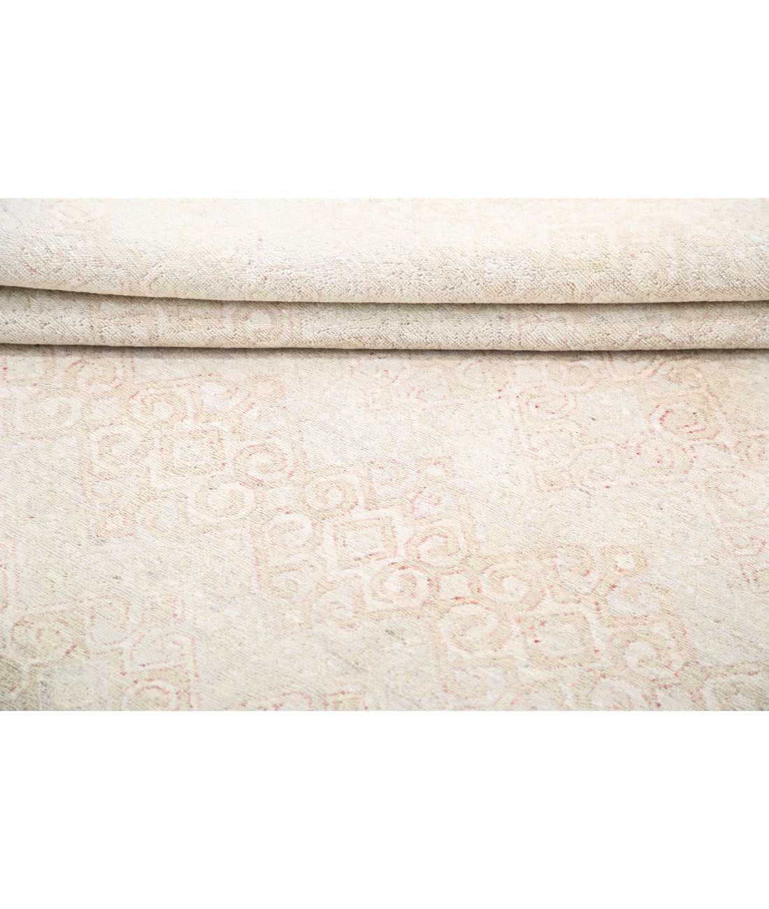 Hand Knotted Artemix Wool Rug - 8'0'' x 9'4'' 8'0'' x 9'4'' (240 X 280) / Ivory / Taupe