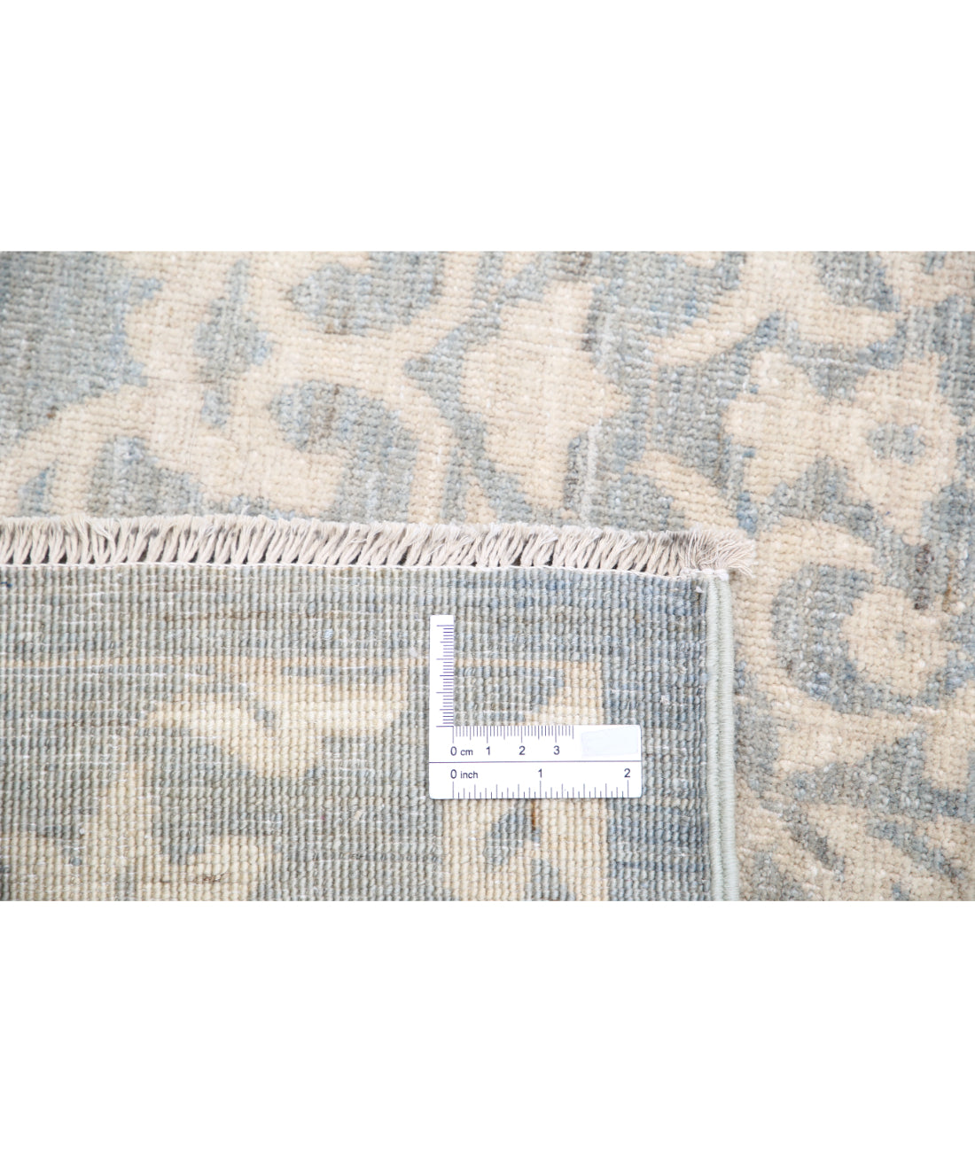 Hand Knotted Artemix Wool Rug - 9'0'' x 11'11'' 9'0'' x 11'11'' (270 X 358) / Blue / Ivory