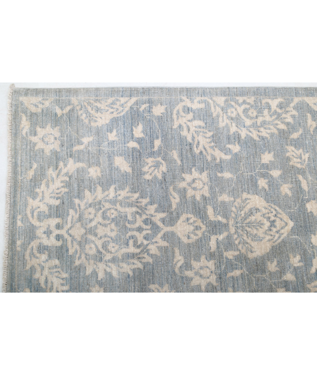 Hand Knotted Artemix Wool Rug - 9'0'' x 11'11'' 9'0'' x 11'11'' (270 X 358) / Blue / Ivory