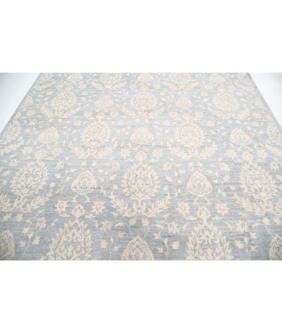 Hand Knotted Artemix Wool Rug - 8'11'' x 11'6'' 8'11'' x 11'6'' (268 X 345) / Grey / Ivory