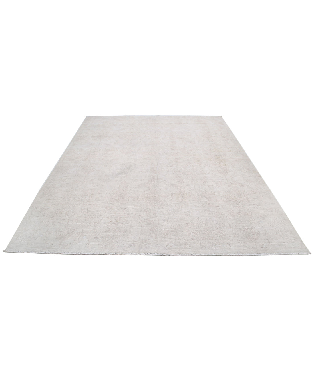 Hand Knotted Artemix Wool Rug - 7'11'' x 9'5'' 7'11'' x 9'5'' (238 X 283) / Ivory / Taupe