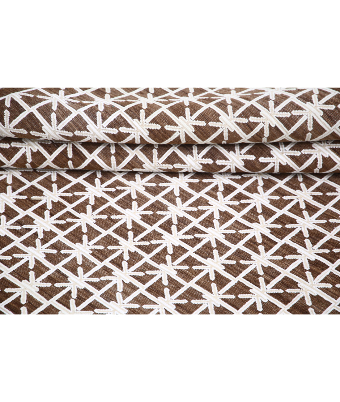 Hand Knotted Artemix Wool & Cotton Rug - 8'11'' x 11'2'' 8'11'' x 11'2'' (268 X 335) / Brown / Ivory